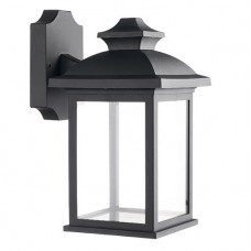 Φωτιστικό Φανάρι Επίτοιχο με ντουί E27 Polycarbonate Μαύρο IP44 96513WD/BL